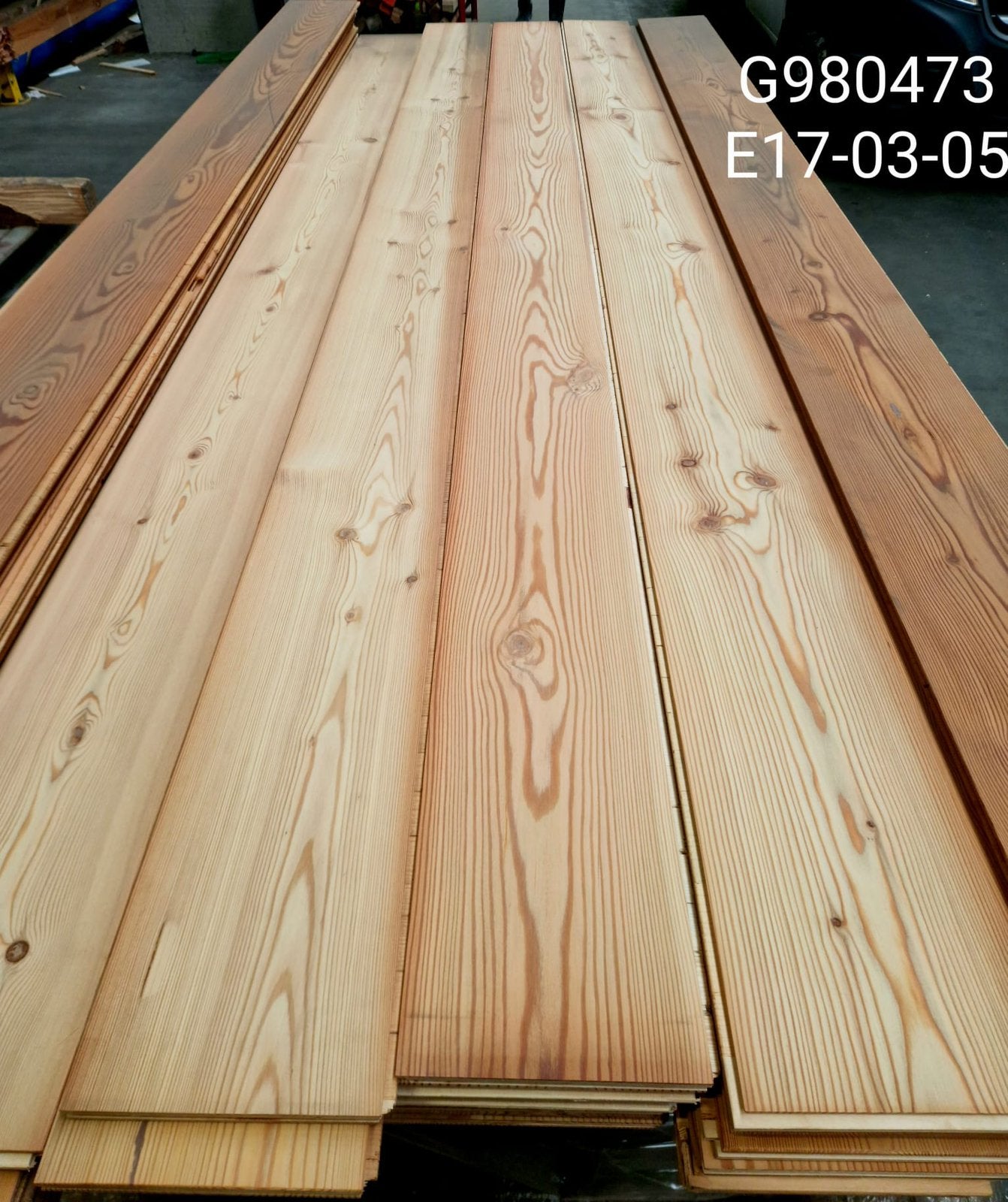 Meerlagen plankenvloer Lariks, Ophalen, Nieuw, Hout, Parket