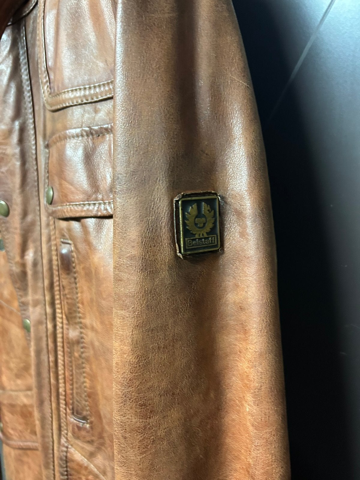 Belstaff original, Enlèvement ou Envoi, Comme neuf, Taille 52/54 (L), Brun