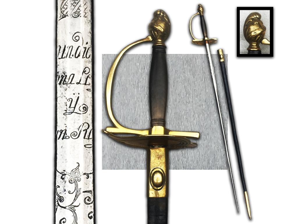 🚨 ZELDZAAM officierszwaard oud regime Frankrijk Louis XV H, Verzenden, Landmacht, Zwaard of Sabel