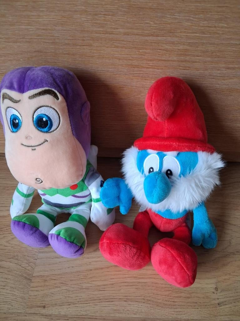 Knuffel Disney Pixar en grote smurf (+/- 30cm), Ophalen of Verzenden, Grote Smurf