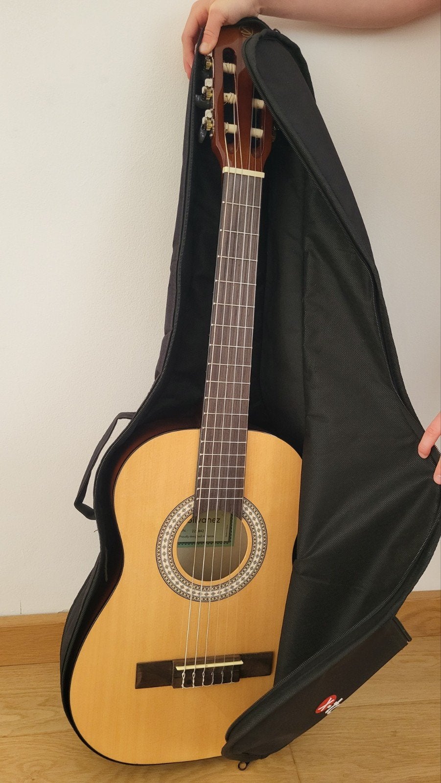 Guitare 1/2 Silvanez + housse, Musique & Instruments, Instruments à corde | Guitares | Acoustiques, Enlèvement, Comme neuf, Guitare classique ou espagnole