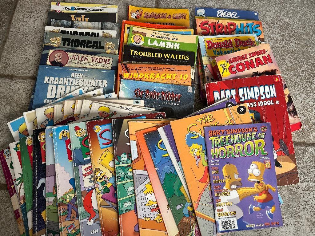 Partij van 45 diverse stripboeken, Boeken, Stripverhalen, Meerdere stripboeken, Ophalen of Verzenden, Gelezen