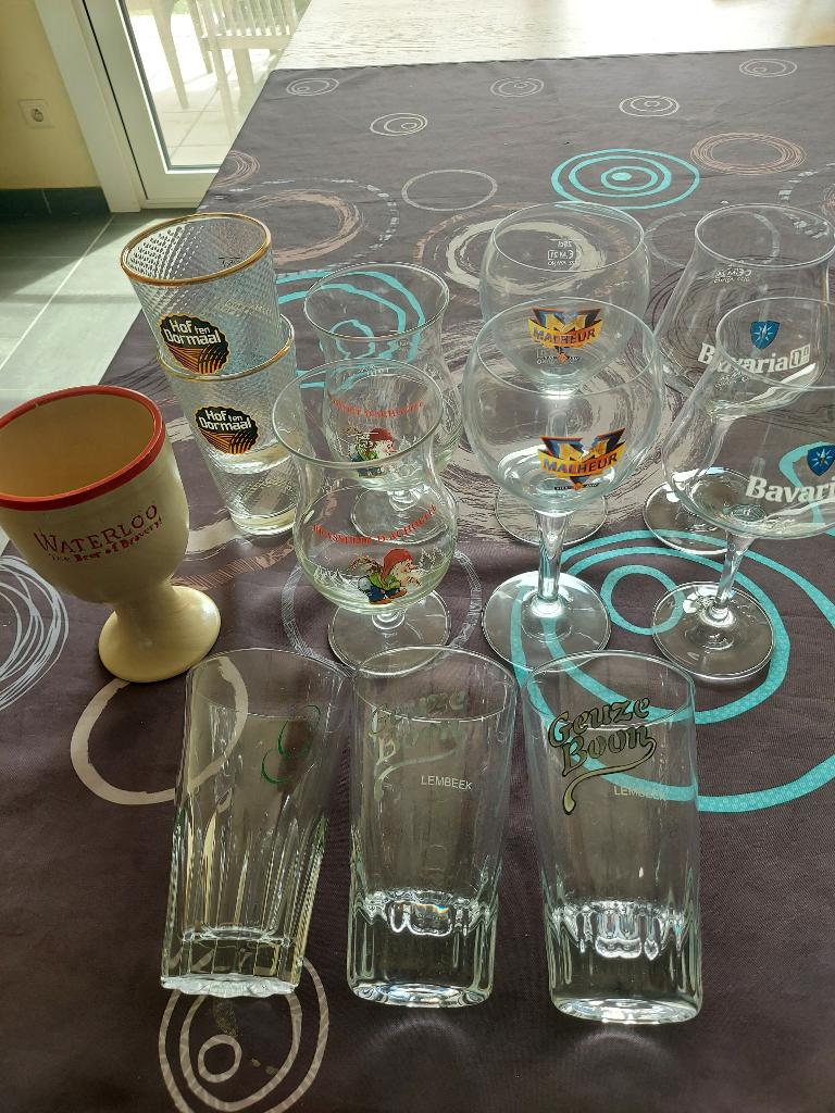 Bierglazen leffe, duvel, la chouffe, geuze enz, Verzamelen, Ophalen of Verzenden, Gebruikt, Duvel