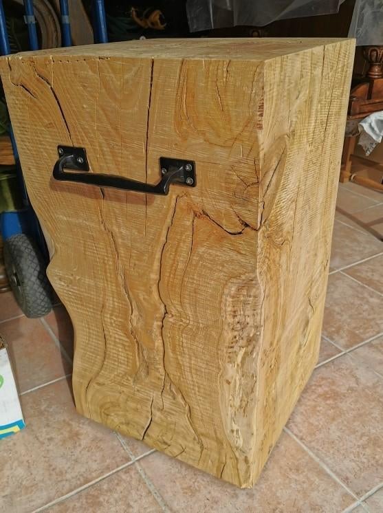 Volhouten zuil, pilaar, staander, console…, Huis en Inrichting, Woonaccessoires | Zuilen en Pilaren, Nieuw, Ophalen