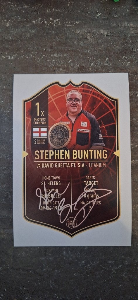 Foto met handtekening (print); Stephen Bunting # Darts, Ophalen of Verzenden, Nieuw, Overige typen