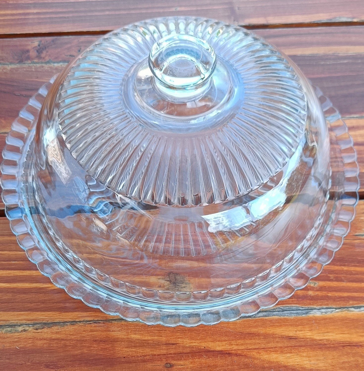 porte-gâteaux en verre/dôme à fromage vintage avec une excel, Enlèvement