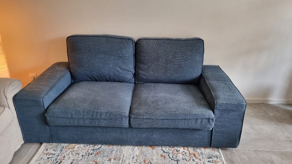 KIVIK tweezitsbank blauw, Huis en Inrichting, Zetels | Zetels, Ophalen, 150 tot 200 cm, Tweepersoons, 75 tot 100 cm