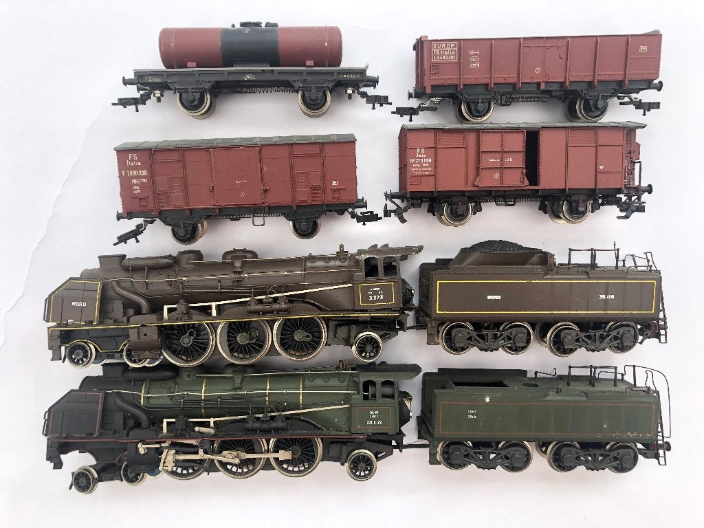 RIVAROSSI SNCF, FS LOT DE 2 LOCOMOTIVES ET 4 WAGONS HO, Autres marques, Set de Trains, Envoi, Courant continu
