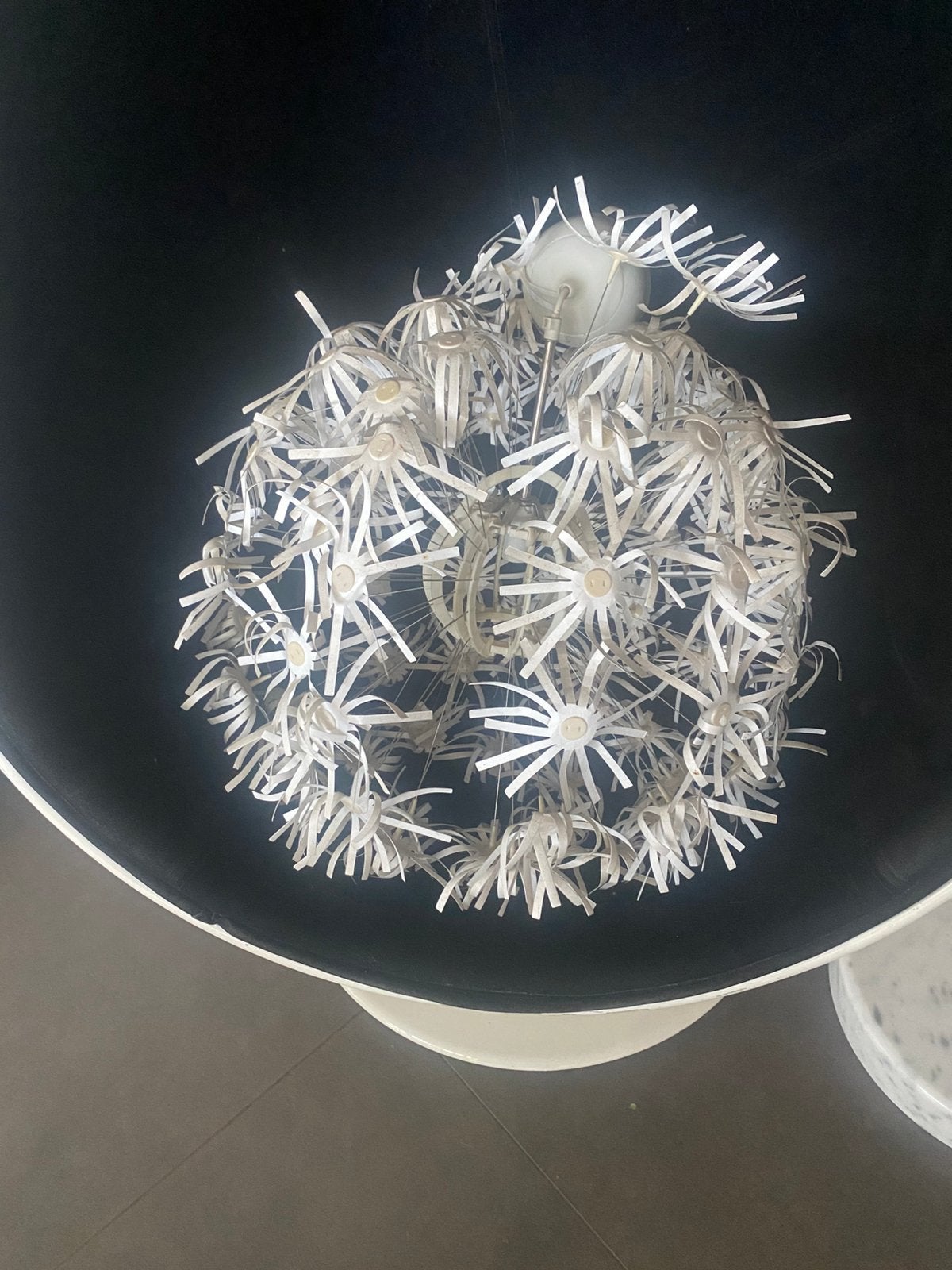 Grote ikea hanglamp 65 cm diameter met klok compleet, Ophalen, Gebruikt, Kunststof, E27 (groot)