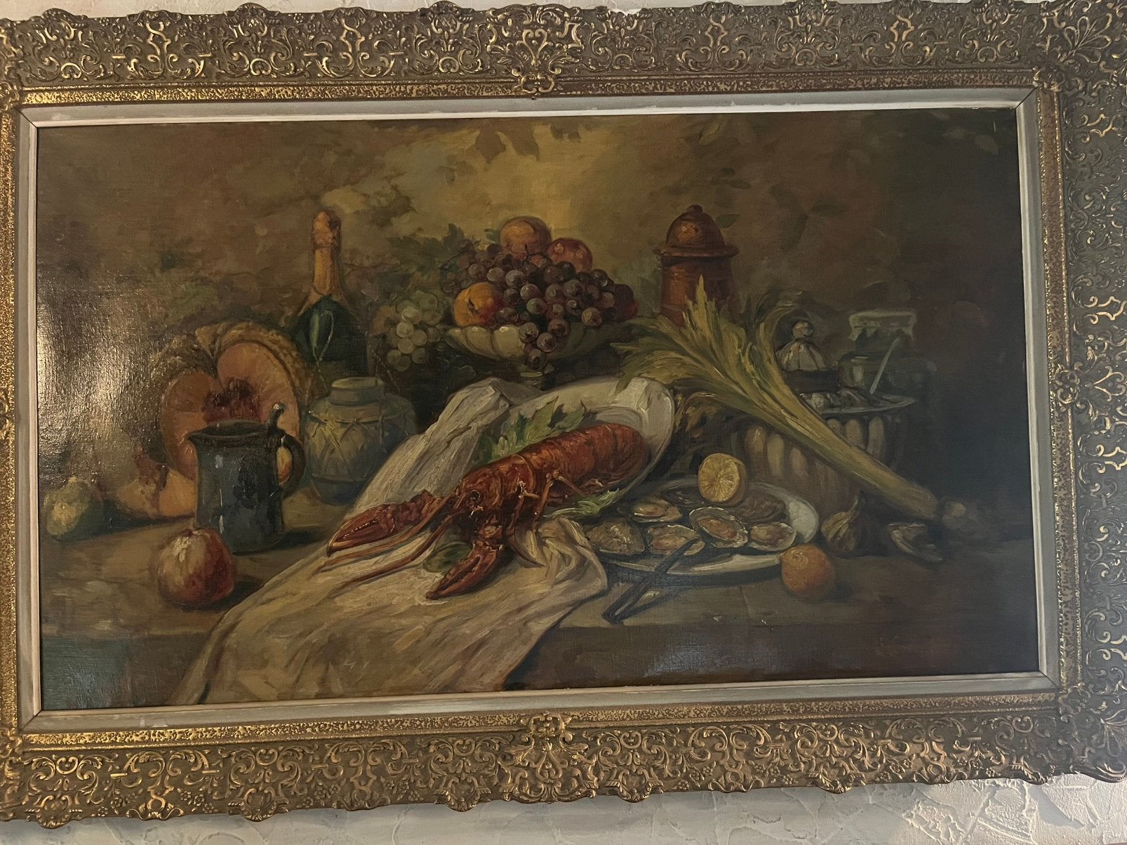 Stil leven schilderij, Ophalen