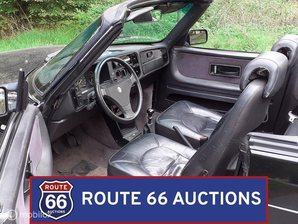 Saab 900 Turbo Aero | 1991 | Route 66 Auctions, Auto's, Zwart, Bedrijf, Handgeschakeld, Overige carrosserie