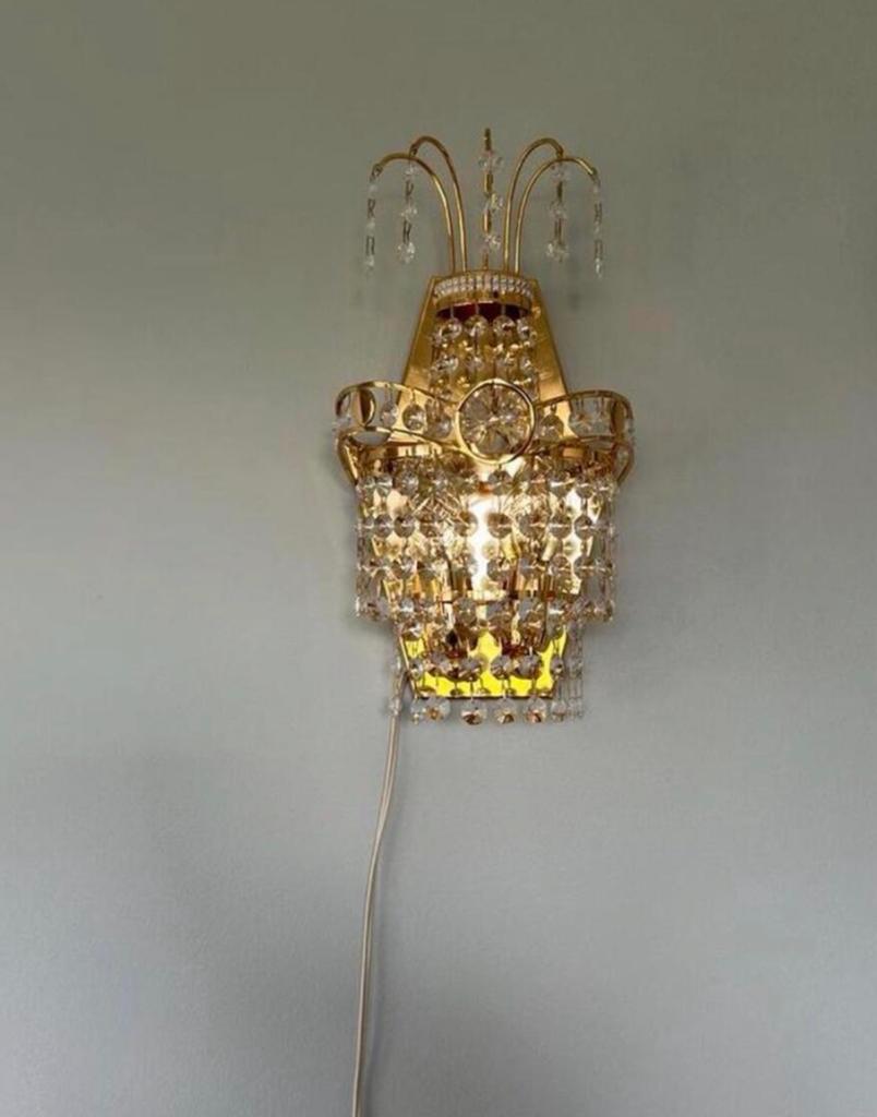 Kristallen wandlamp, Ophalen, Zo goed als nieuw