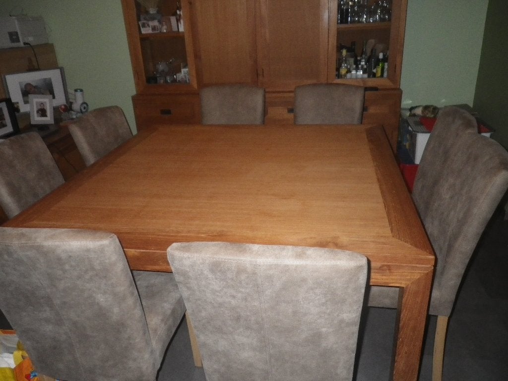 vierkante tafel, Ophalen, Gebruikt, 150 tot 200 cm, Vijf personen of meer
