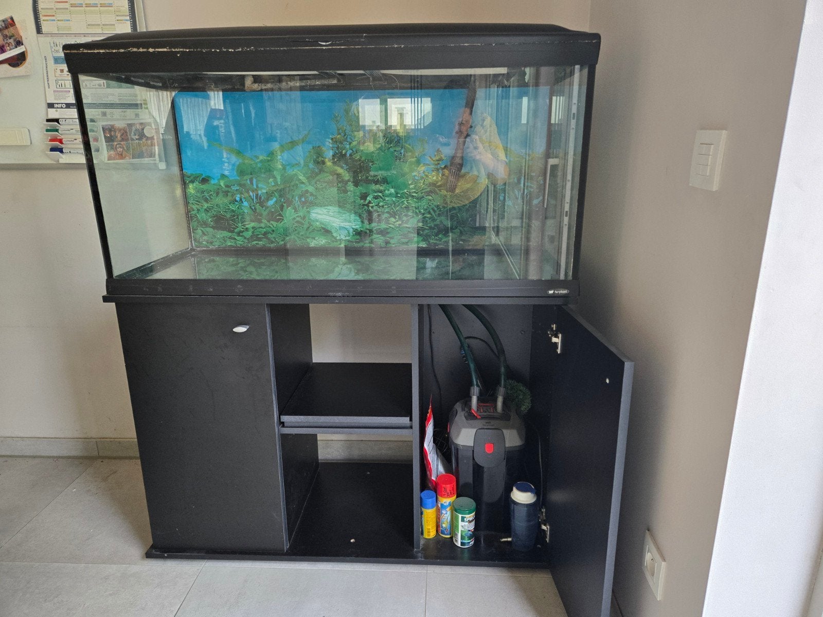 Visbak Cayman met filter en verwarming mogelijk op een kast, Dieren en Toebehoren, Ophalen, Verwarming, Filter