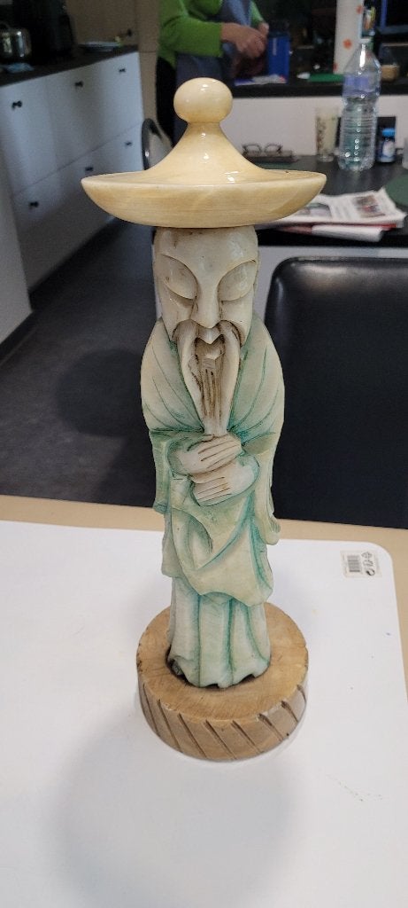 zeer zwaar chinees albast beeld (1iv1), Antiek en Kunst, Ophalen of Verzenden