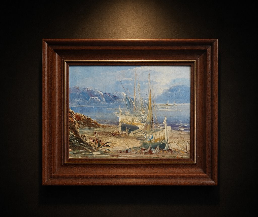 Crying Boats, Maritiem / water, Doek, Expressionistisch, Ophalen of Verzenden