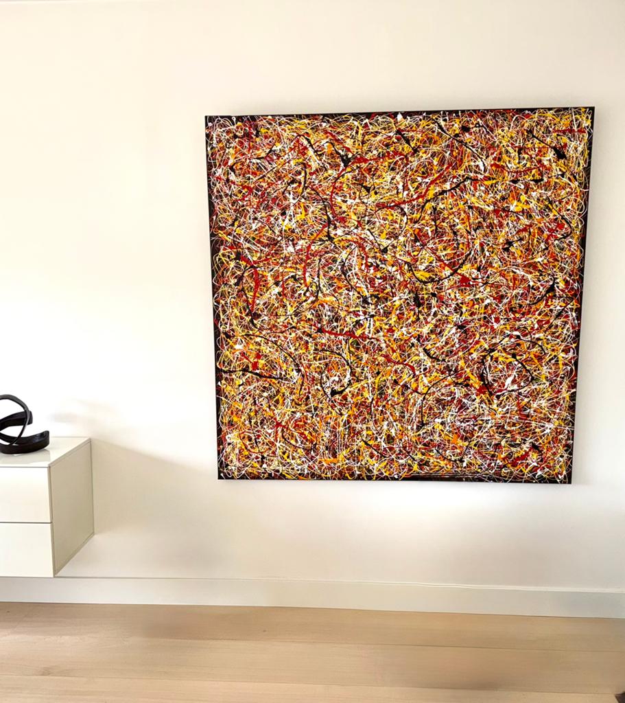 Acryl op doek 1,5 m op 1,5 m, Antiek en Kunst, Ophalen
