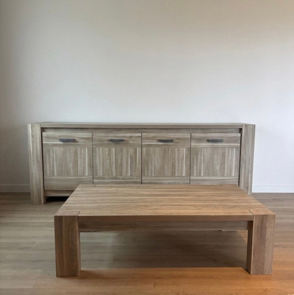 3-delige meubelset: hoge kast, groot dressoir & salontafel, Enlèvement, Utilisé