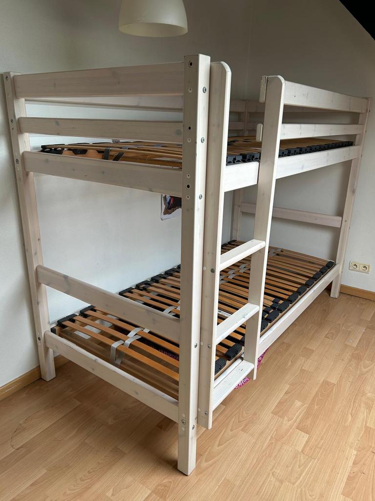 Stapelbed met lattenbodems zonder matras, Ophalen, Zo goed als nieuw, Stapelbed