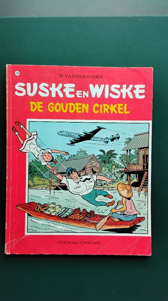 De gouden cirkel, met tekening en handtekening., Gelezen, Willy Vandersteen, Eén stripboek, Ophalen of Verzenden