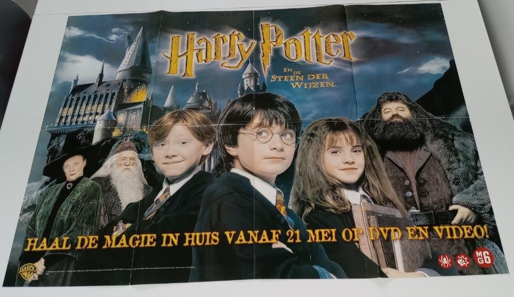 Harry Potter en de steen der wijzen : grote poster, Ophalen of Verzenden, Gebruikt, Boek of Poster
