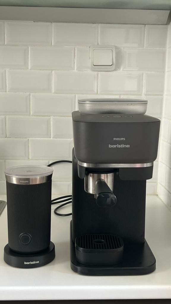 Philips Baristina espresso machine + Melkopschuimer, Elektronische apparatuur, Espresso apparaat, Ophalen of Verzenden, Zo goed als nieuw