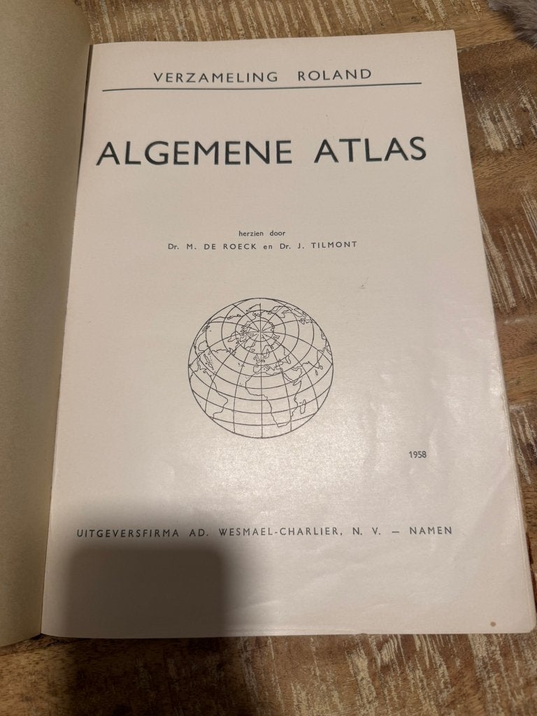Algemene atlas, verzameling Roland 1958, Boeken, Atlassen en Landkaarten, Gelezen, Ophalen of Verzenden, Landkaart, 1800 tot 2000
