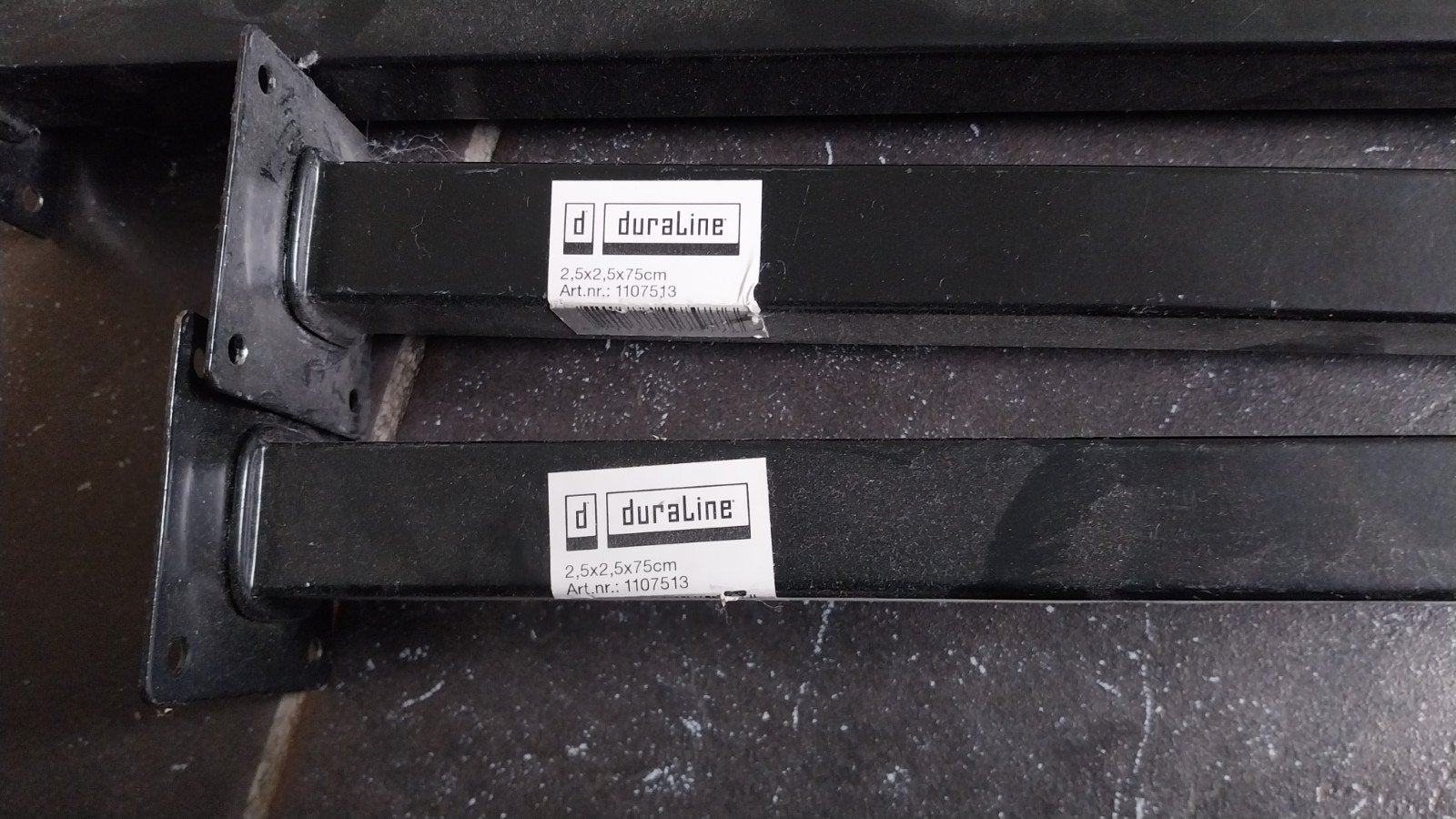 6 tafelpoten, zwart, 75cm hoog, Ophalen, Gebruikt, 250 mm of meer, Overige typen