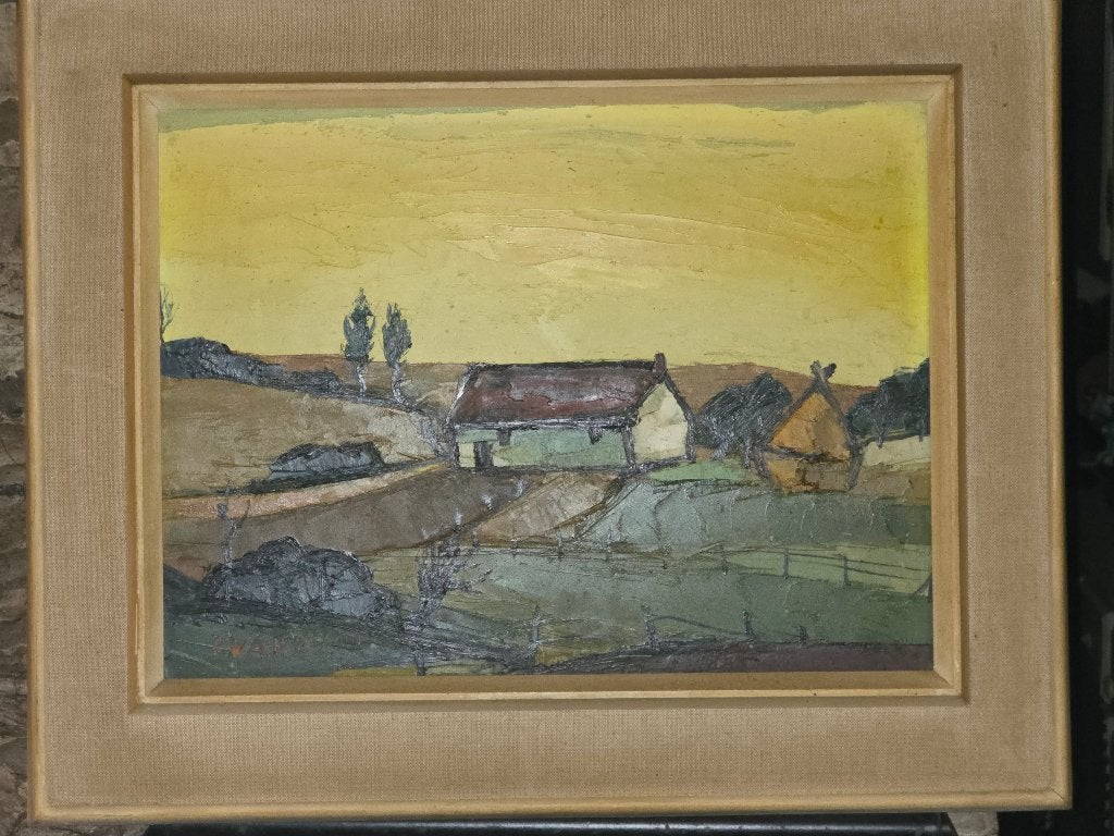 Tableau Evany, Enlèvement ou Envoi, Peinture à l'huile, Panneau, Vintage