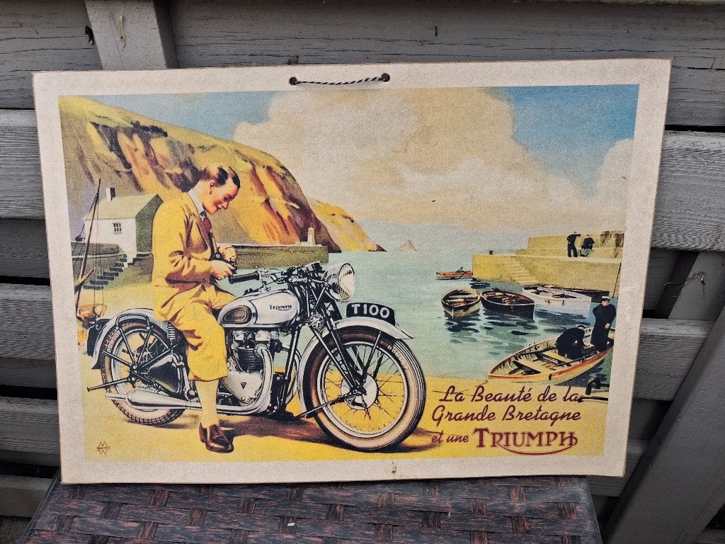 oud reclamebord  TRIUMPH, Ophalen of Verzenden, Zo goed als nieuw, Reclamebord