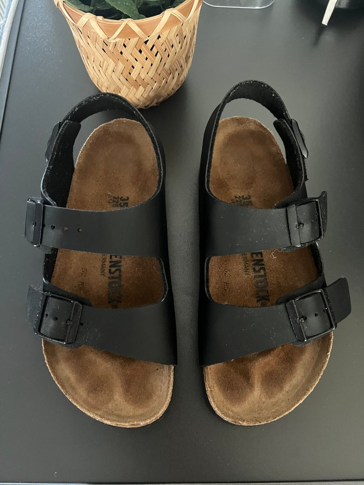 Birkenstock Milano, Ophalen, Zwart, Sandalen of Muiltjes, Gedragen