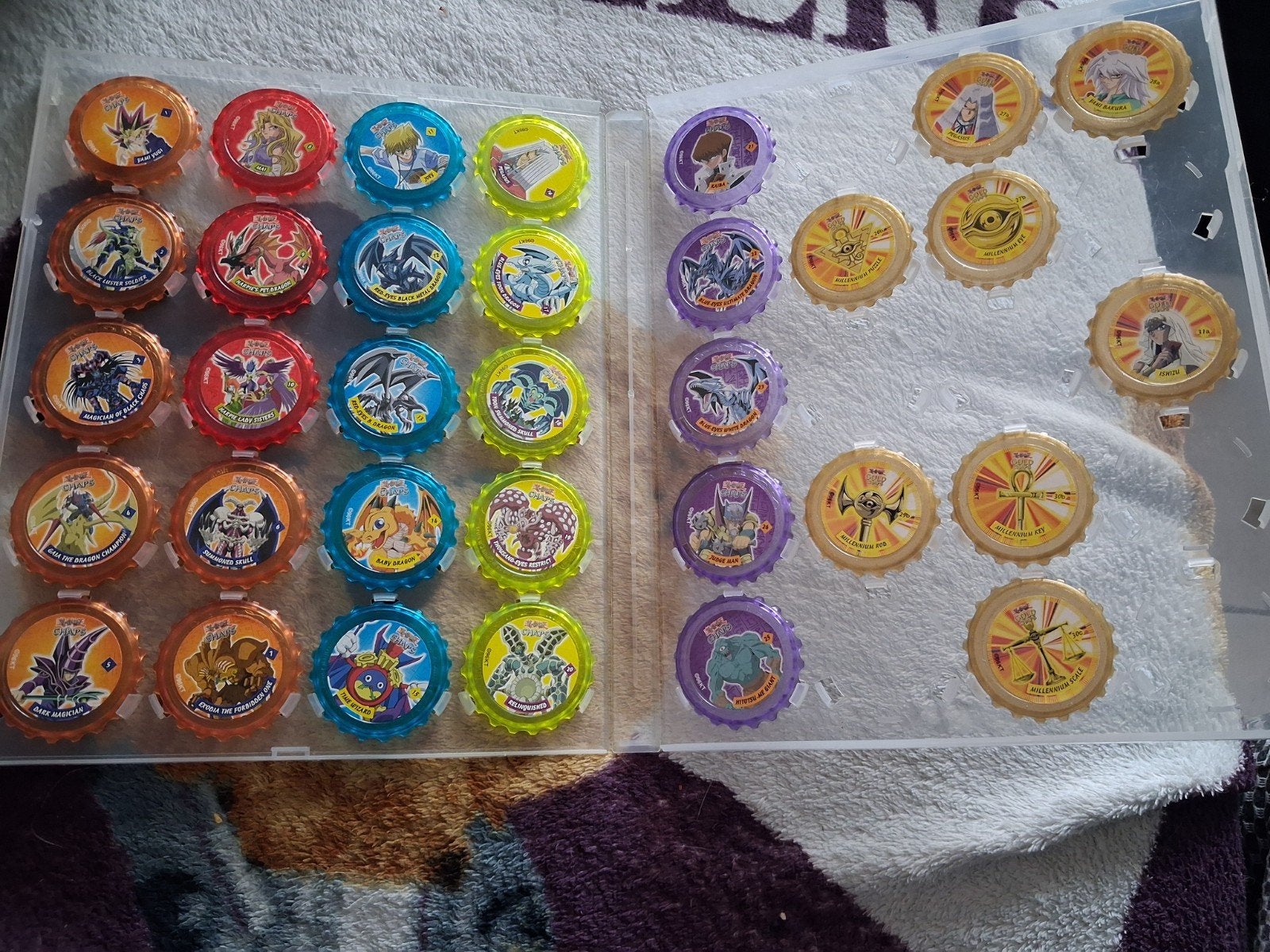 33 Yu-Gi-Oh Chaps met doorzichtig mapje., Verzamelen, Ophalen, Losse flippo's