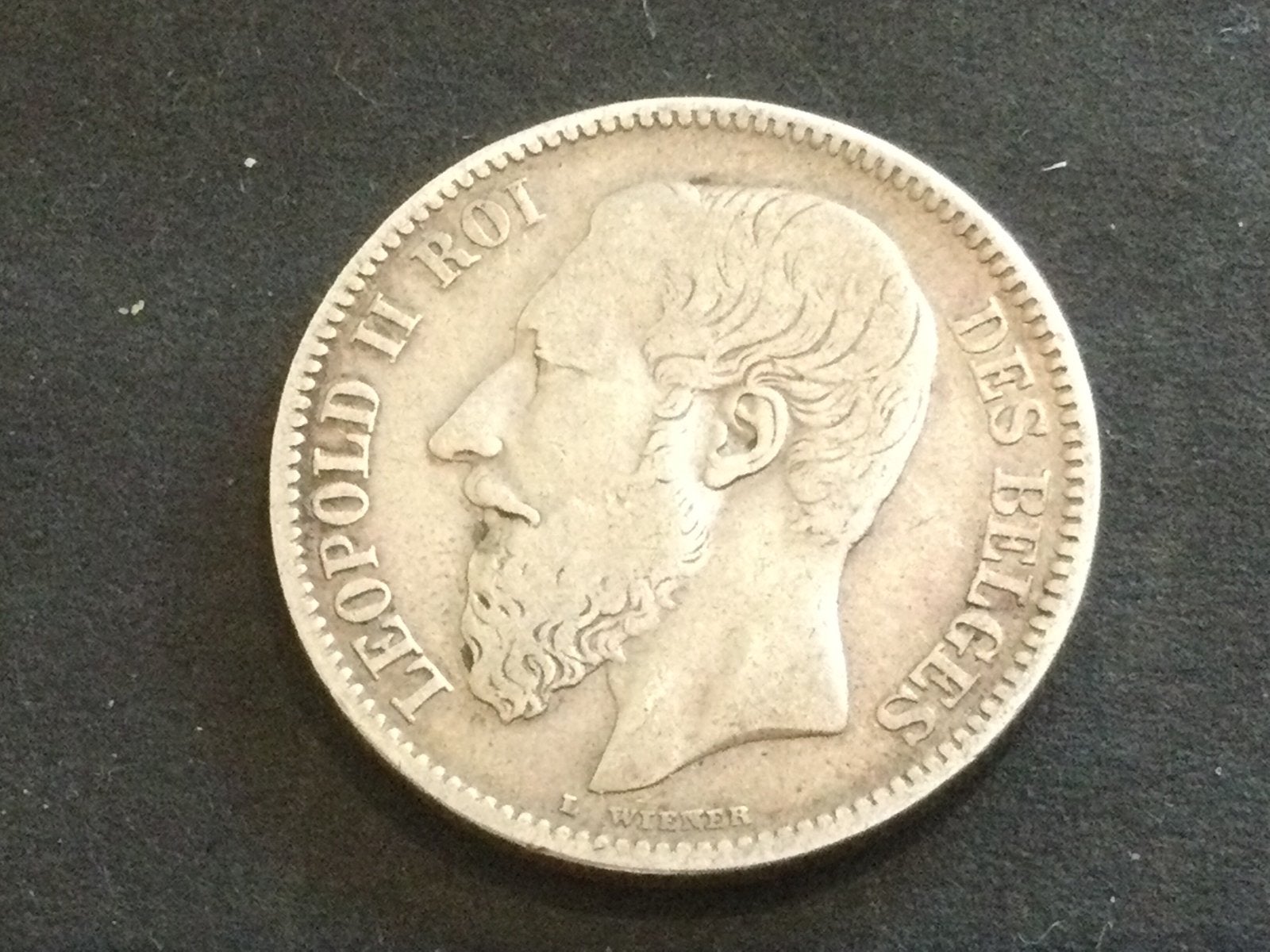 België 2 Frank 1867 zilver, Postzegels en Munten, Ophalen of Verzenden, Zilver