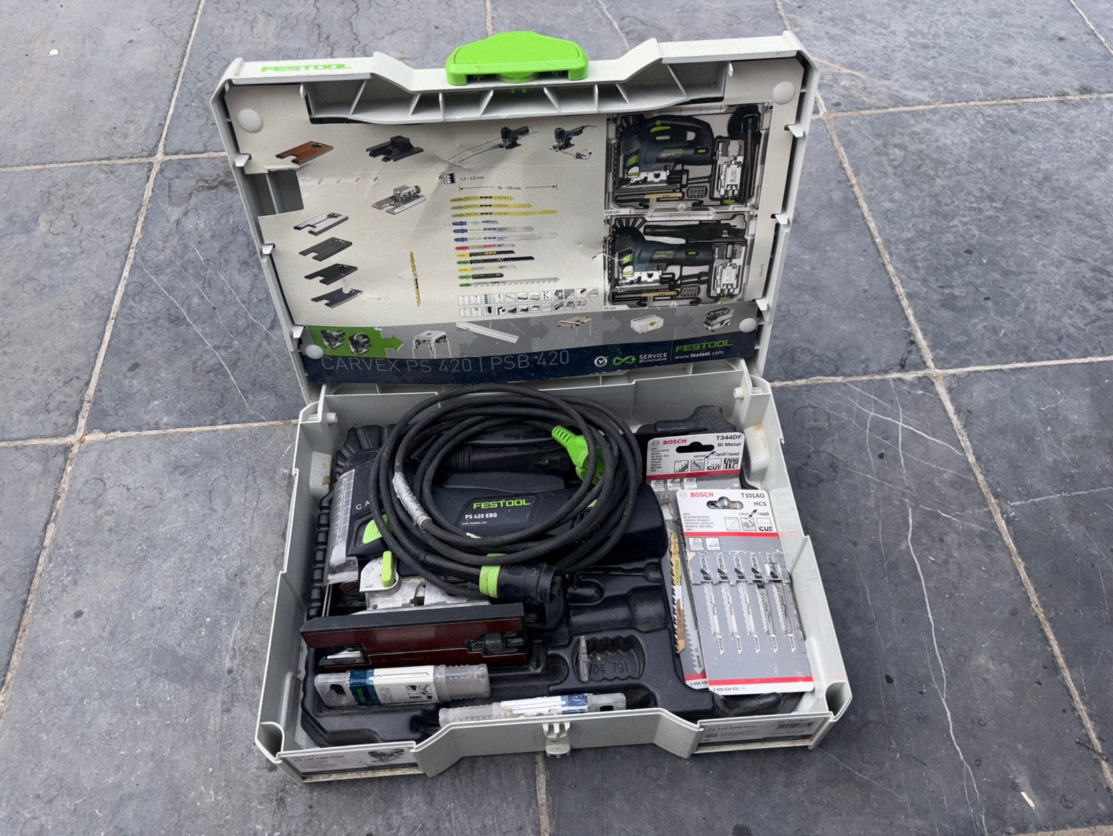 Festool Carvex PS 420 EBQ + ZH-SYS-PS 420, Ophalen, Gebruikt, Decoupeerzaag