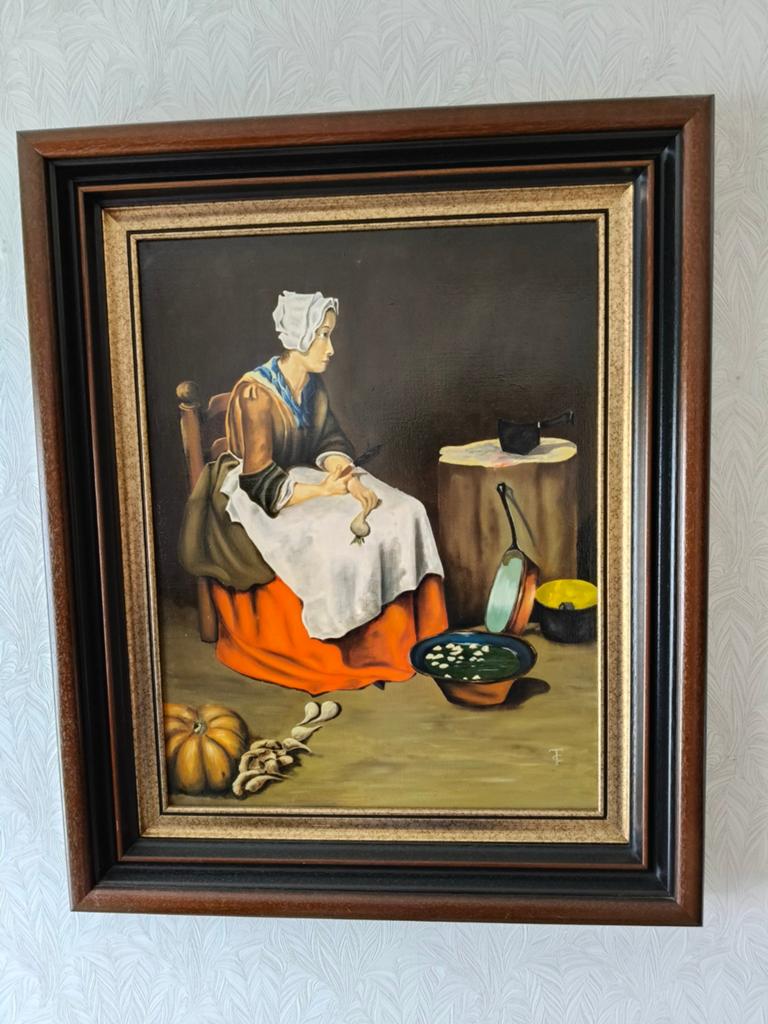 Schilderij keukenmeid, Ophalen, Zo goed als nieuw