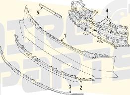 Kia EV9 (11/23-) Voorbumpergrillelijst boven (buiten) Origin, Kia, -, -, Nieuw