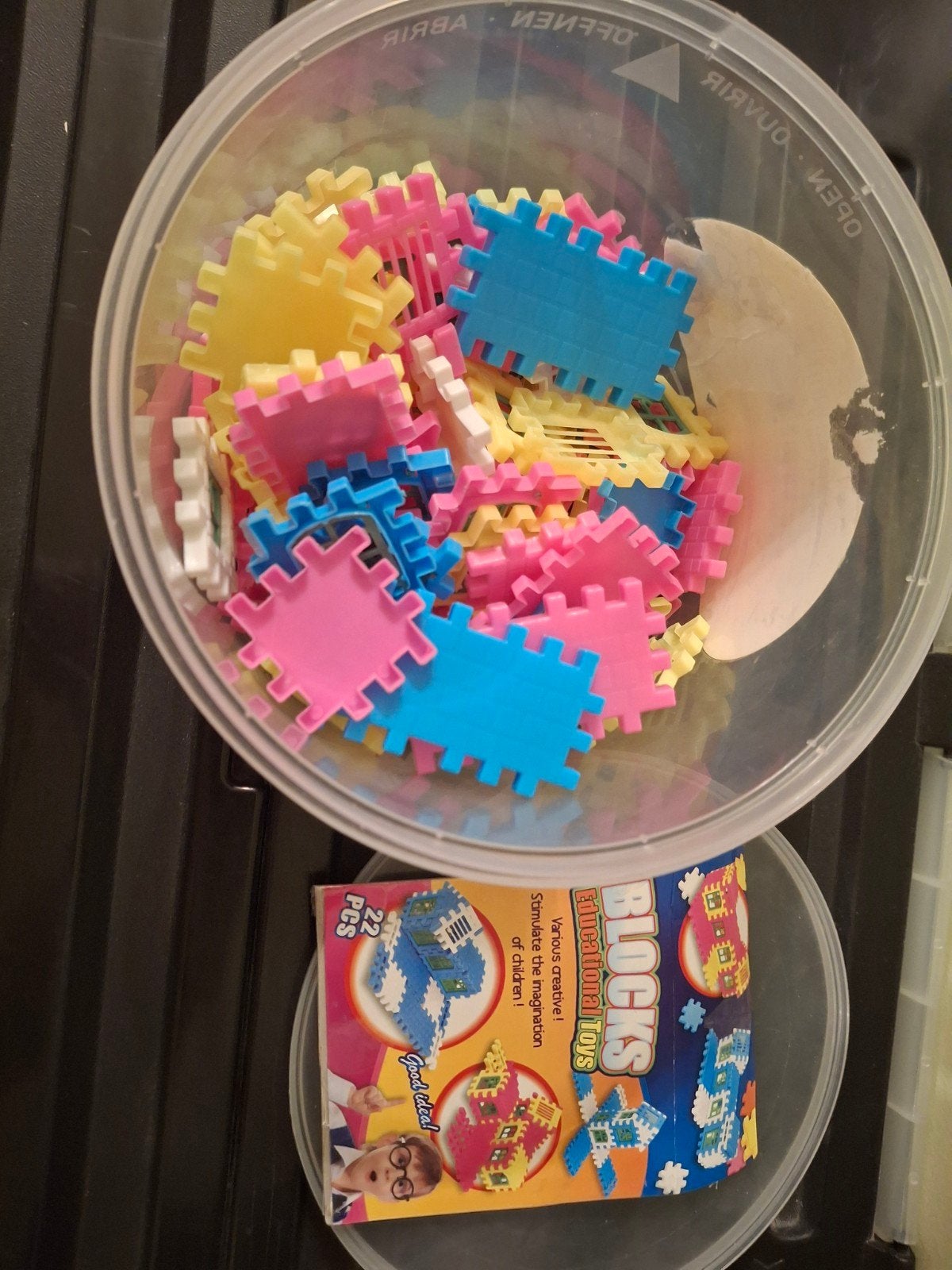 Doos met plastic bouwblokken van Blocks, Enlèvement, Comme neuf, Autres marques