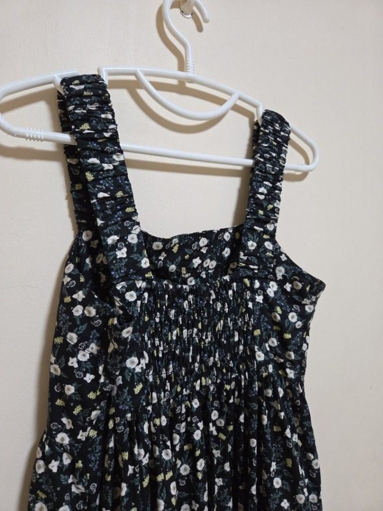 H&M Zomerjurk met Bloemenprint, Kleding | Dames, Blouses en Tunieken, H&M, Blauw, Ophalen of Verzenden, Zo goed als nieuw