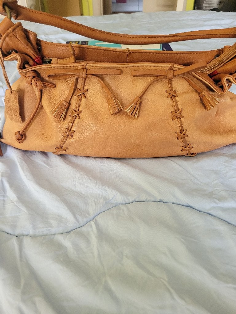 Sac Mexx cuir beige, Enlèvement, Comme neuf, Beige