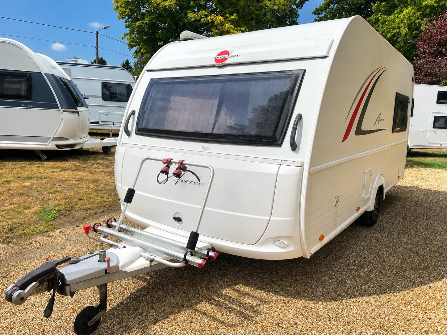 Mooie Burstner 430ts, Mover, Bj 2013, Vaste luifel, voortent, Caravans en Kamperen, Vast bed, Bedrijf, Treinzit, Bürstner