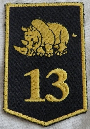Embleem Mouw, DT2000, 13 Gemechaniseerde Brigade, KL.(Nr.13), Verzamelen, Ophalen of Verzenden, Landmacht, Embleem of Badge