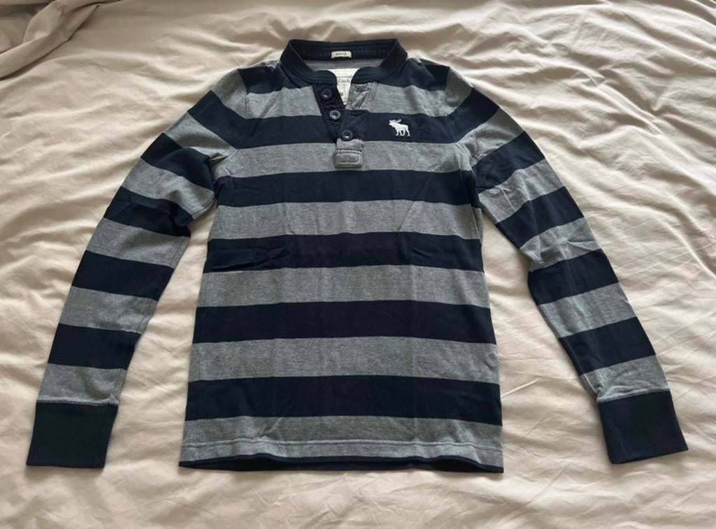 Polo Abercrombie col « Mao » - Taille M, Enlèvement ou Envoi, Comme neuf, Bleu