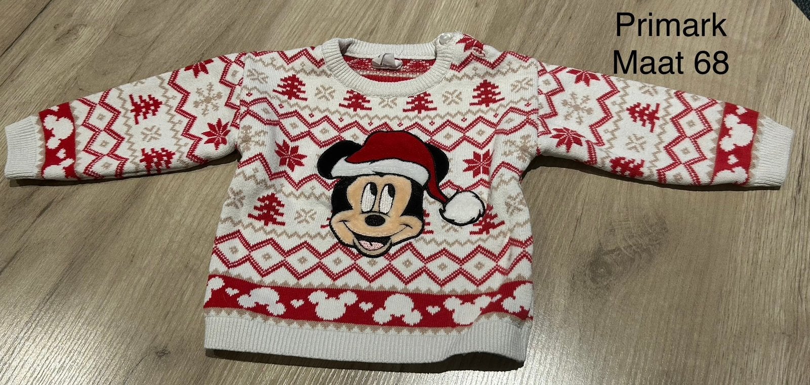 Kersttrui Disney (Primark, maat 68), Enlèvement ou Envoi, Comme neuf, Pull ou Veste