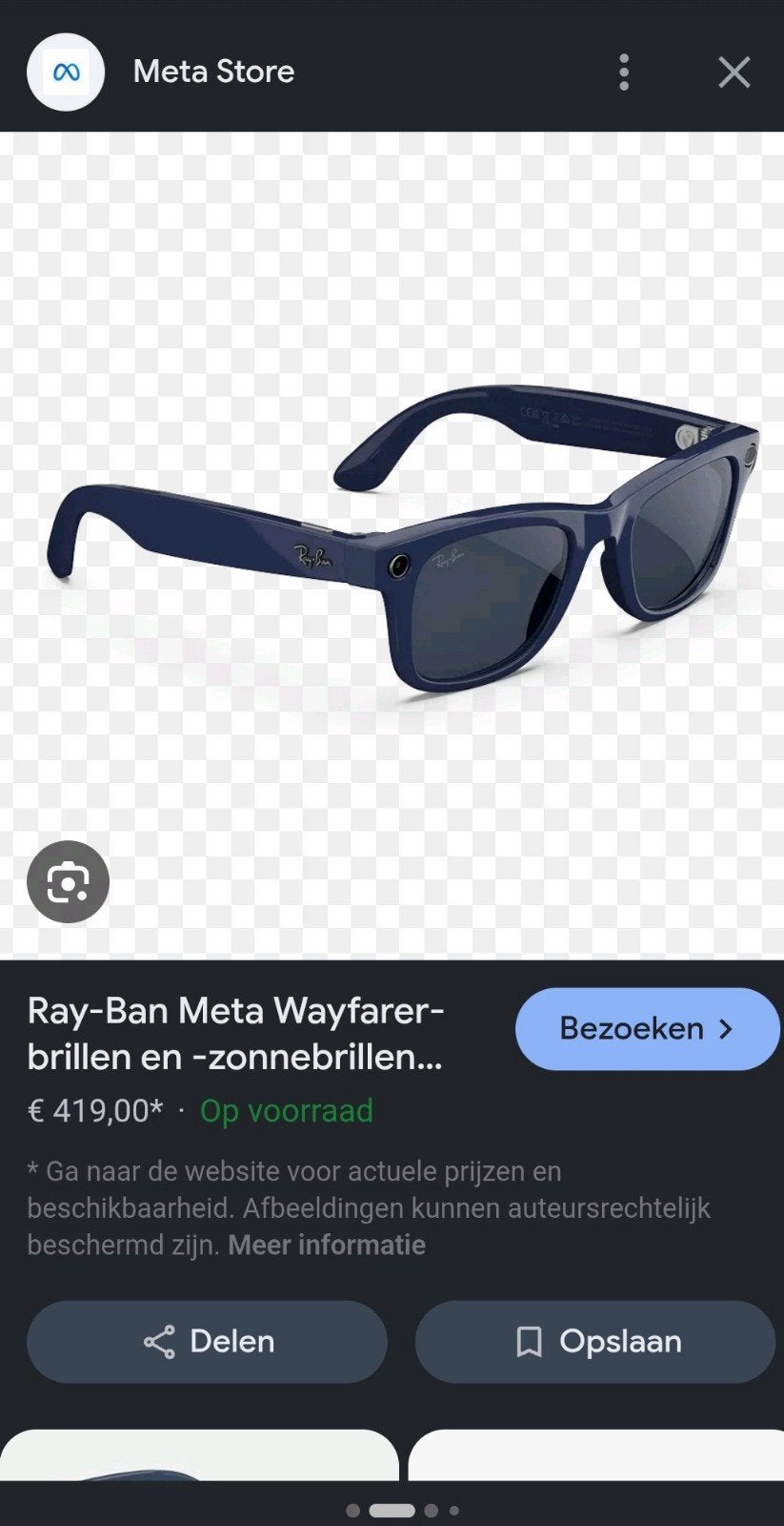 IK zoek een Ray-Ban meta Gen2, Ophalen, Ray-Ban