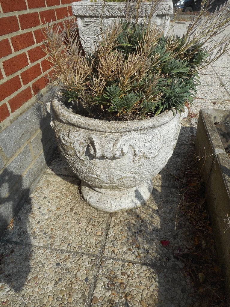 pot de fleur béton, Jardin & Terrasse, 40 cm ou plus, 40 à 70 cm, Rond, Béton