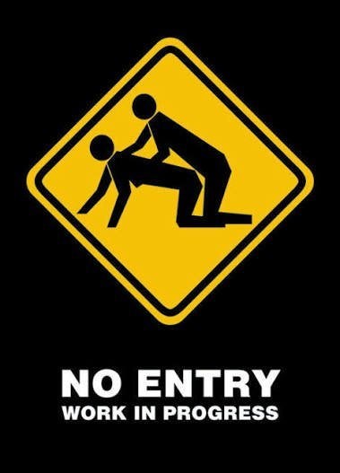 Poster 'no entry', Verzamelen, Ophalen of Verzenden, Gebruikt