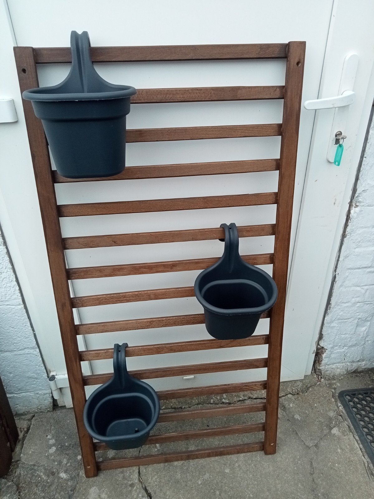 Beau,Porte plante,en bois+3 Pots de fleurs,Neuf,prix 39€, Jardin & Terrasse, Enlèvement