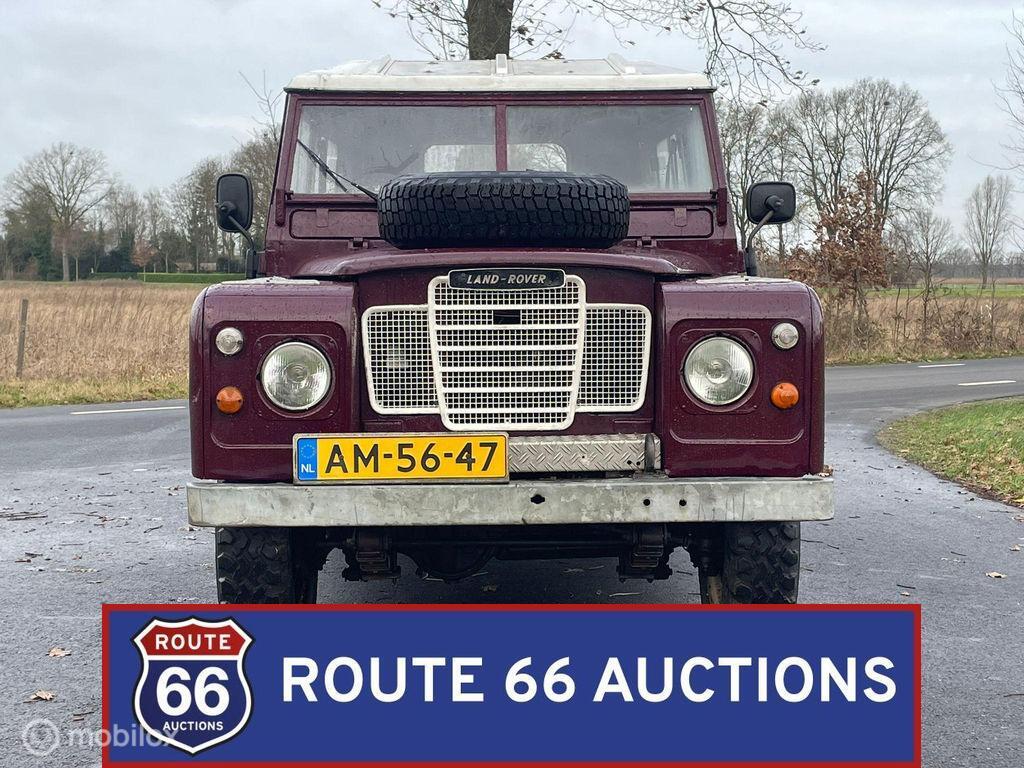 Land Rover Series III | 1972 | Route 66 Auctions, Auto's, Land Rover, Zwart, Bedrijf, Handgeschakeld