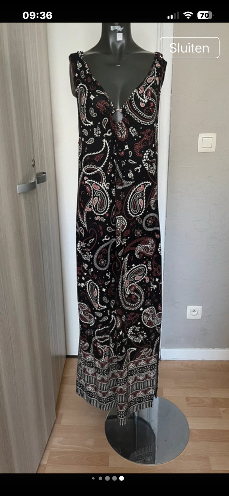 Zomerse lange  jurk kreuk-en strijkvrij aks NIEUW, Kleding | Dames, Ophalen of Verzenden, Zo goed als nieuw, Maat 38/40 (M)