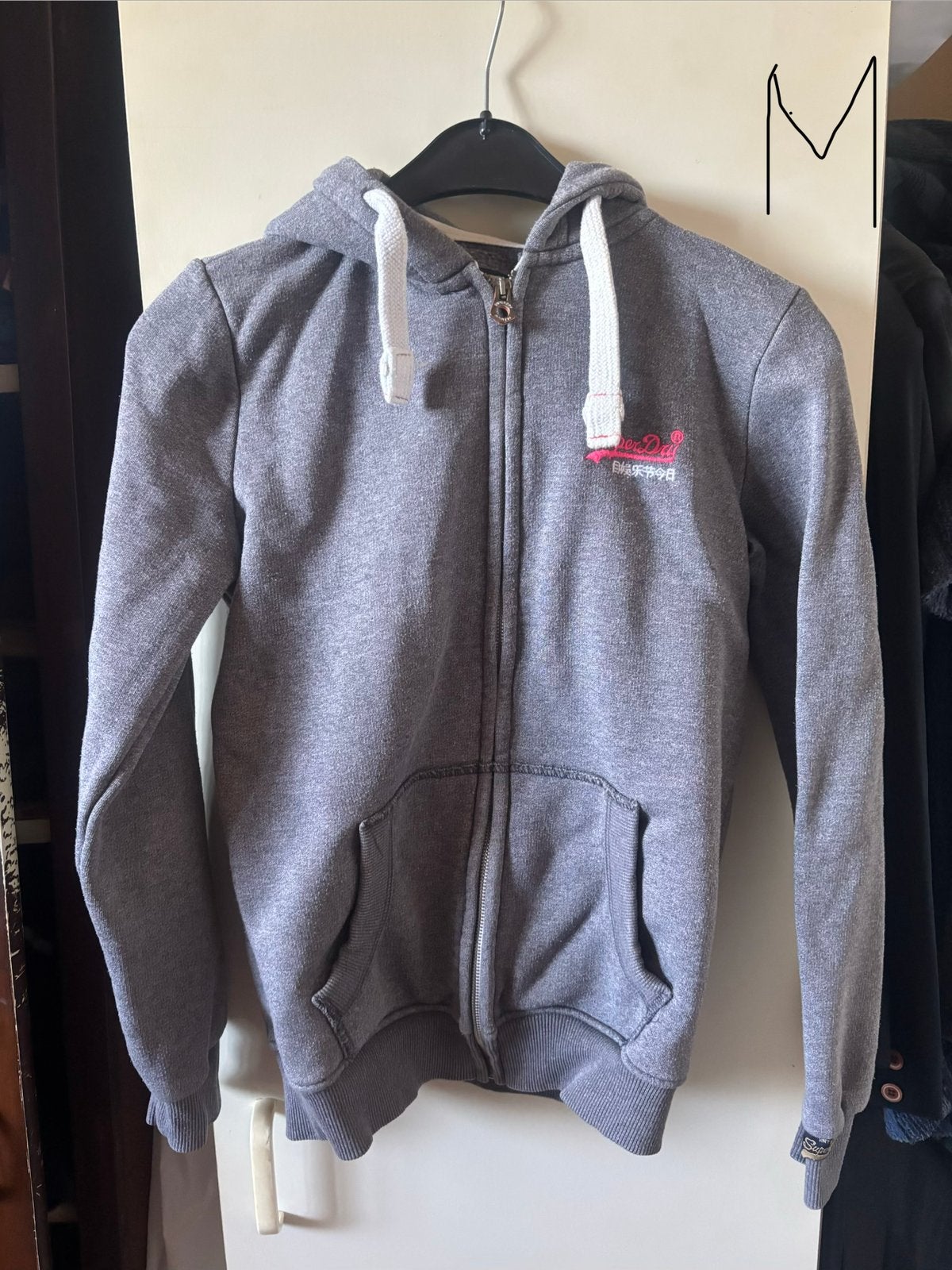 chillet superdry, Kleding | Dames, Ophalen of Verzenden, Zo goed als nieuw, Maat 38/40 (M), Grijs